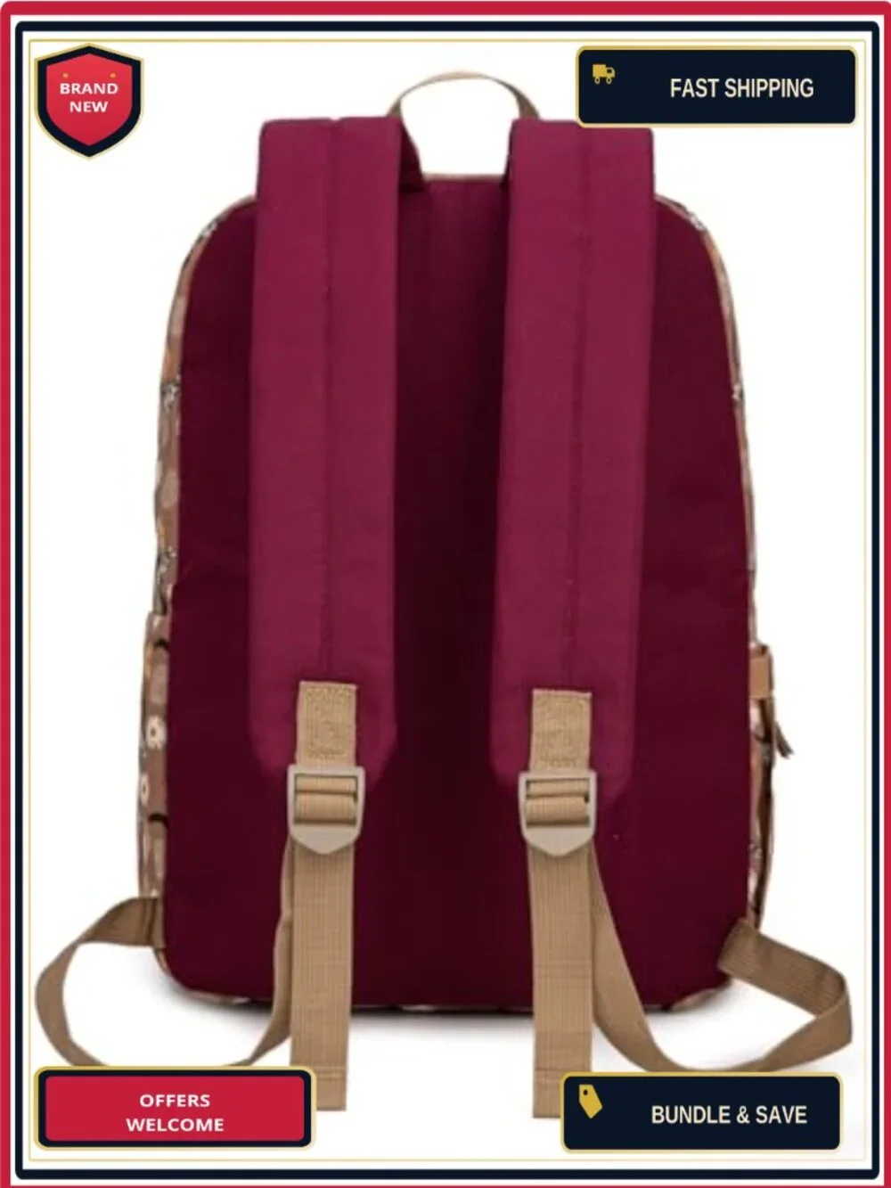 2 Pack Unisex Lightweight Backpacks, Nylon Casual Daypack with Laptop